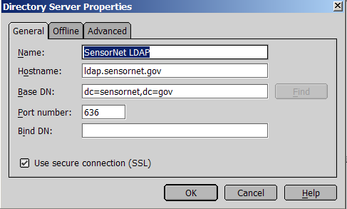 LDAP Directory properties