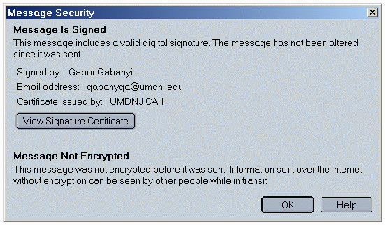 Security verification