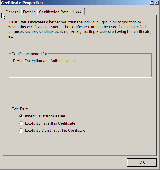 Certificate trust