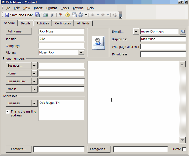 User properties
