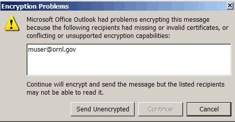 Non-secure recipients